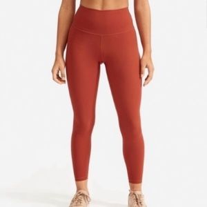 Everlane ReNew Perform Regular Length High Rise Leggings Rust Orange Brandy Rose
